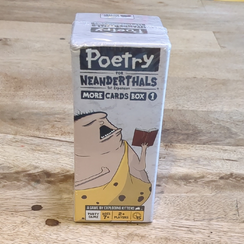 NWT Exploding Kittens Poetry for Neanderthals Expansion Game - Yellow